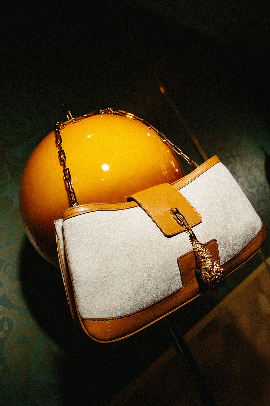 Gucci suede and leather bag